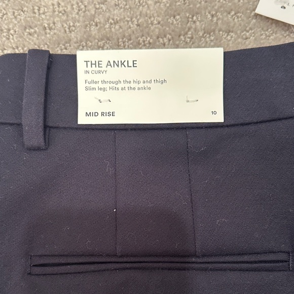 NWT Ann Taylor The Ankle Midrise Pants, Dark Navy, 10 Curvy, Office Workwear - Picture 4 of 14